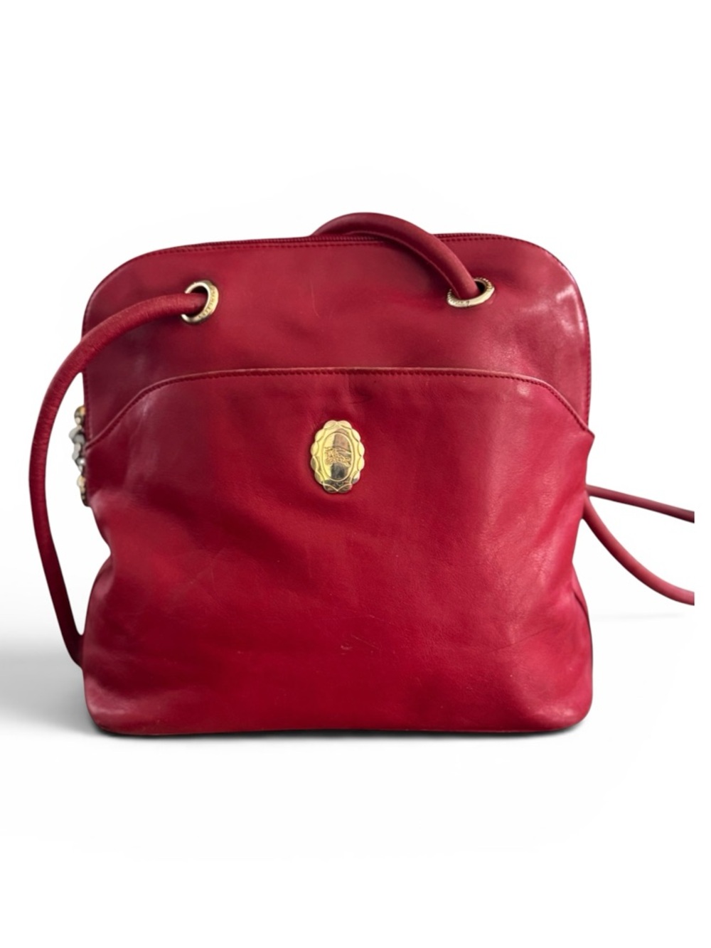 Vintage Burberrys Red Leather shoulder bag